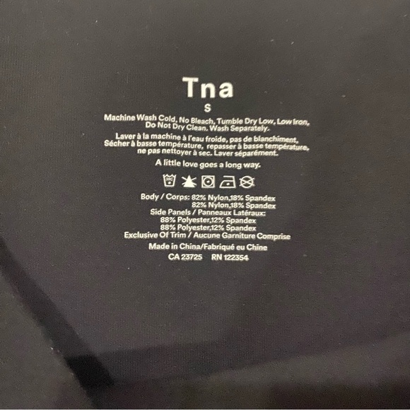 TNA high rise black and orange biker summer workout shorts - Picture 3 of 4